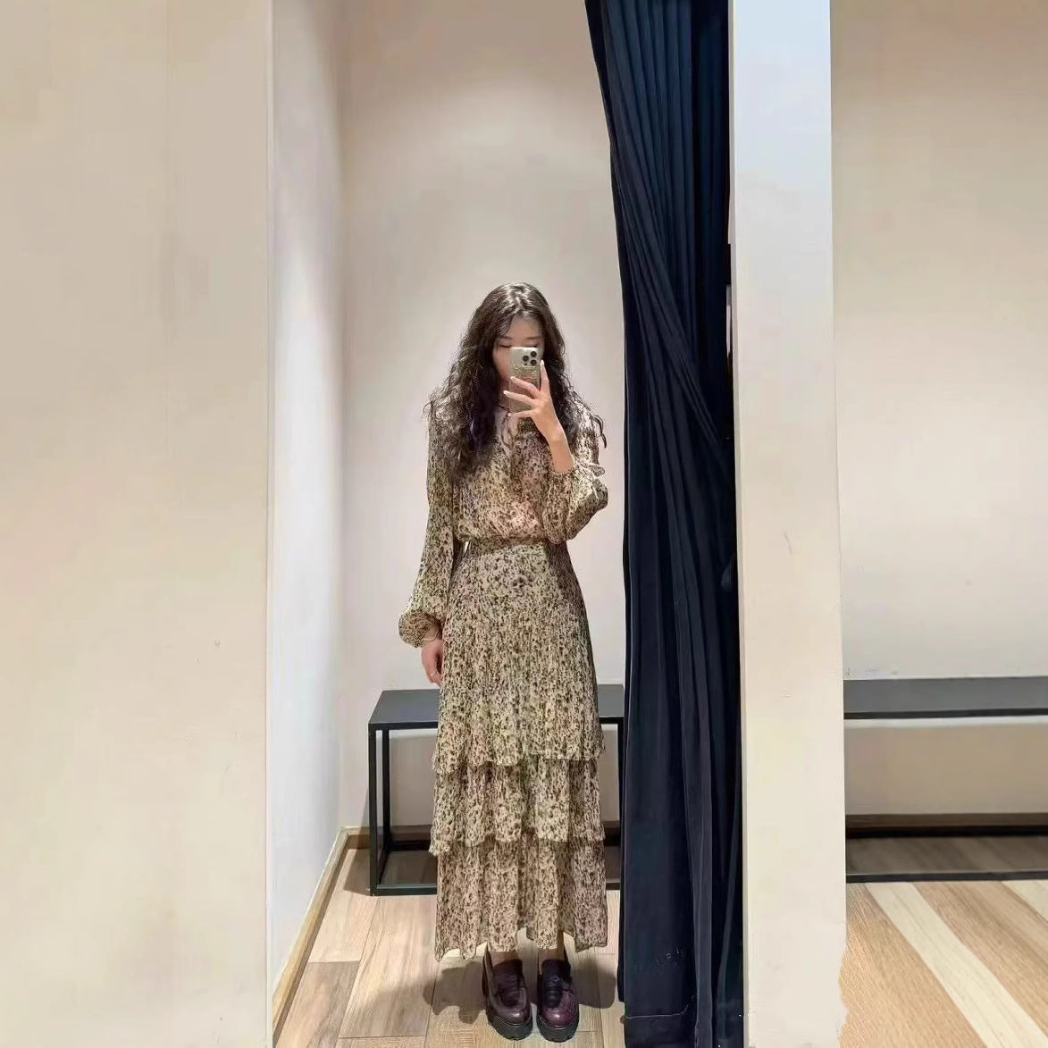 Dame Dyrisk Maxiskørt i afslappet Flæse-design Stilla