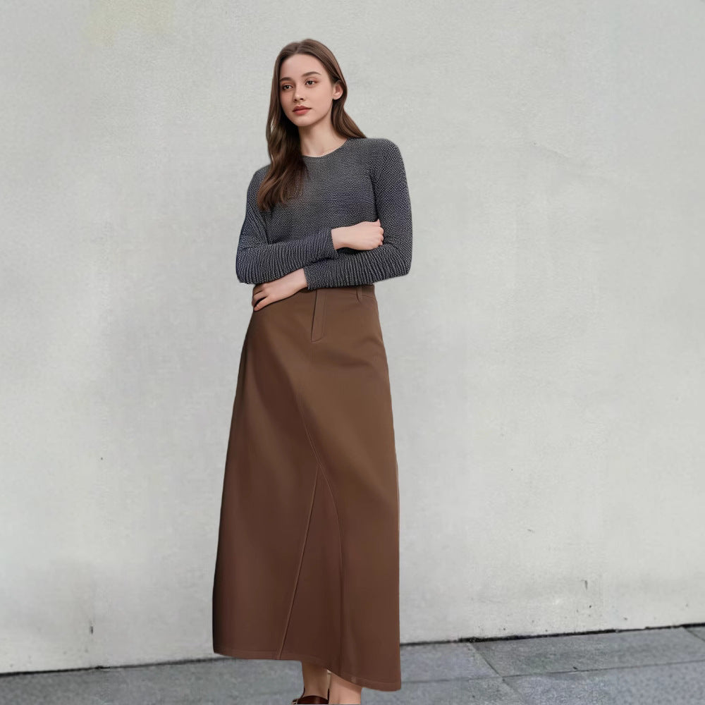 Dame afslappet langærmet t-shirt med blød håndfølelse og afslappet pasform Stilla