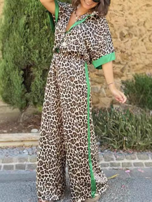 Dame Trendy Sommer-Jumpsuit med leopardmønster Stiila