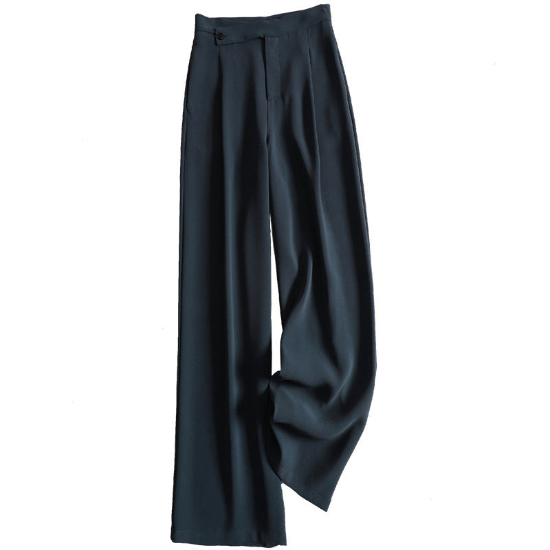 Dame elegant høj talje palazzo bukser med side lommer og lækker fald Stilla