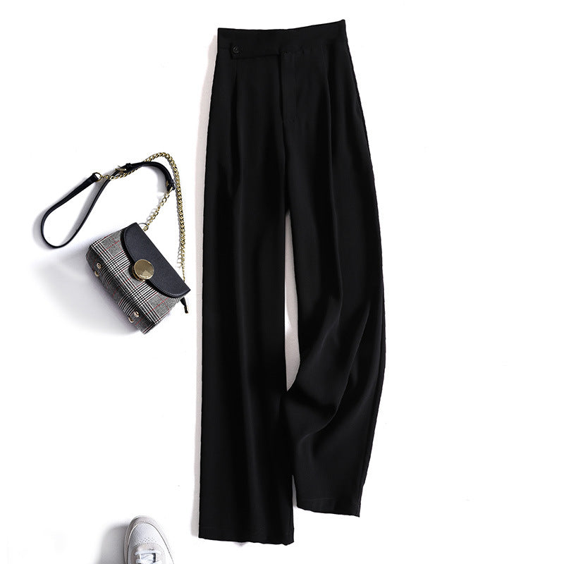 Dame elegant høj talje palazzo bukser med side lommer og lækker fald Stilla