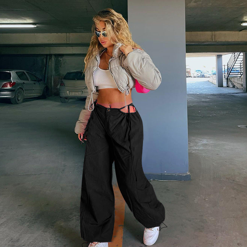 Dame Cropped Athletic Tanktop med justerbart knudedetalje Stilla