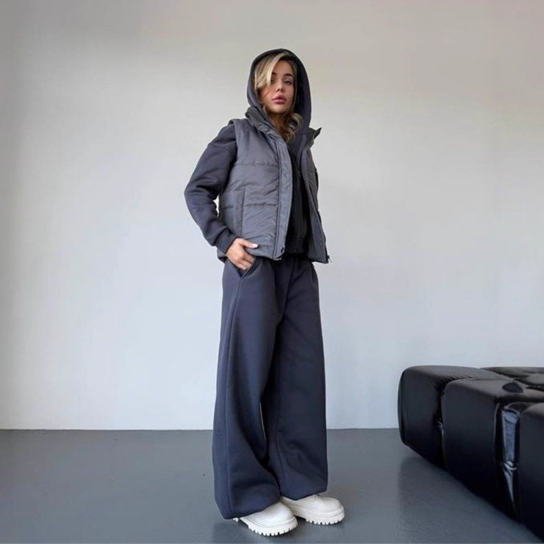 Dame quiltet vest med hætte Stilla