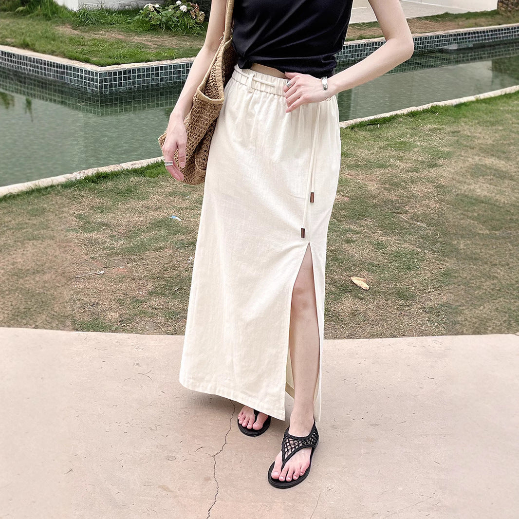 Dame afslappet nederdel med elastisk talje Stilla