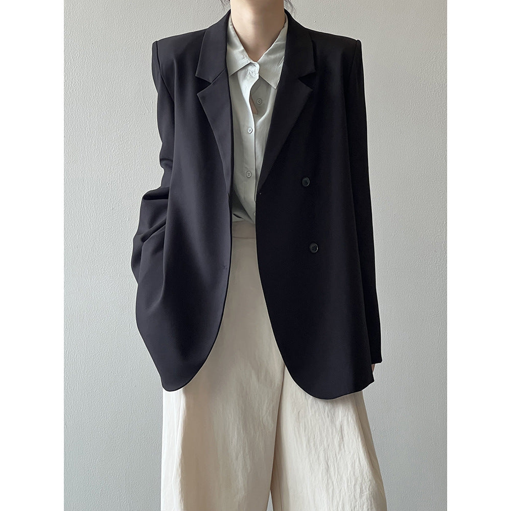 Dame elegant dobbeltbrystet blazer med skræddersyet silhuet og fin stof Stilla