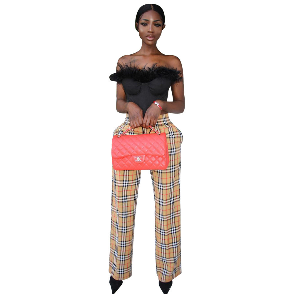 Dame Elegant Bustier med luksuriøse Palazzo-bukser Stilla