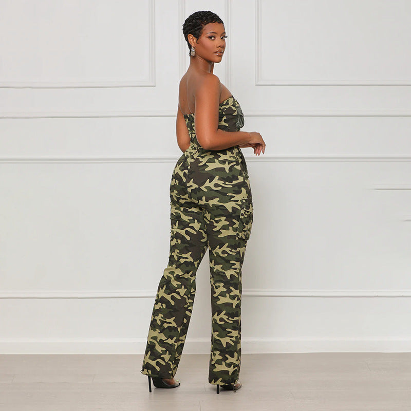Dame jumpsuit med lommer og lynlås Stilla
