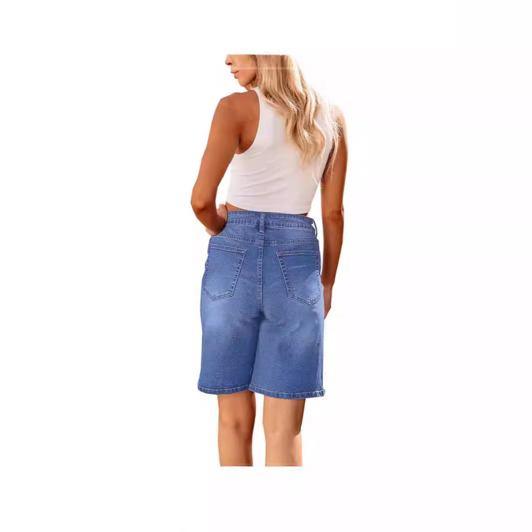 Dame denim-bukser med afslappet pasform og praktiske lommer Stilla