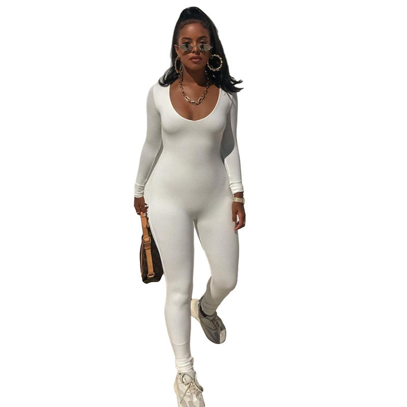 Dame Funktionel Jumpsuit med dyb udskæring og lang arm Stilla