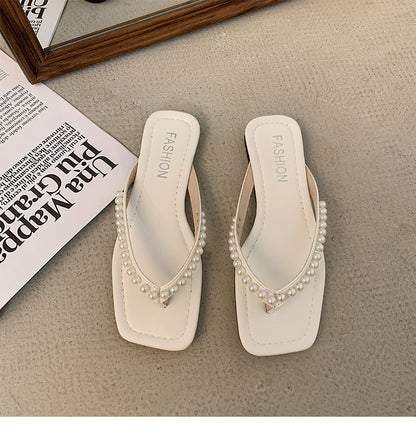 Dame badetøj med elegante perle-detaljer og skridsikker sål Stilla