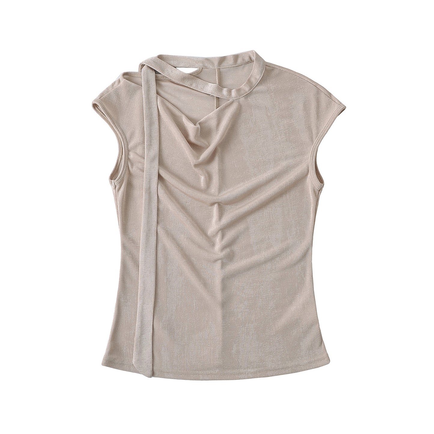 Dame elegant indpakningsoberdel med justerbare stropper og asymmetrisk snit Stilla