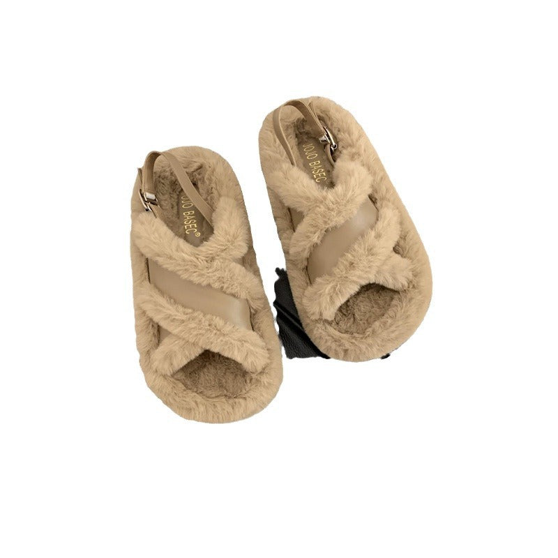 Femme Cozy Faux Fur Slide Hjemmesko Stilla