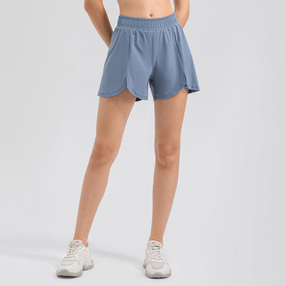 Stilla | Loose Fit Yoga Shorts Åndbar Dobbel Lag, Hurtig Tørr Høj Talje Løbe Træningsbukser