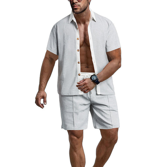 Herre afslappet overdel med shorts Stilla