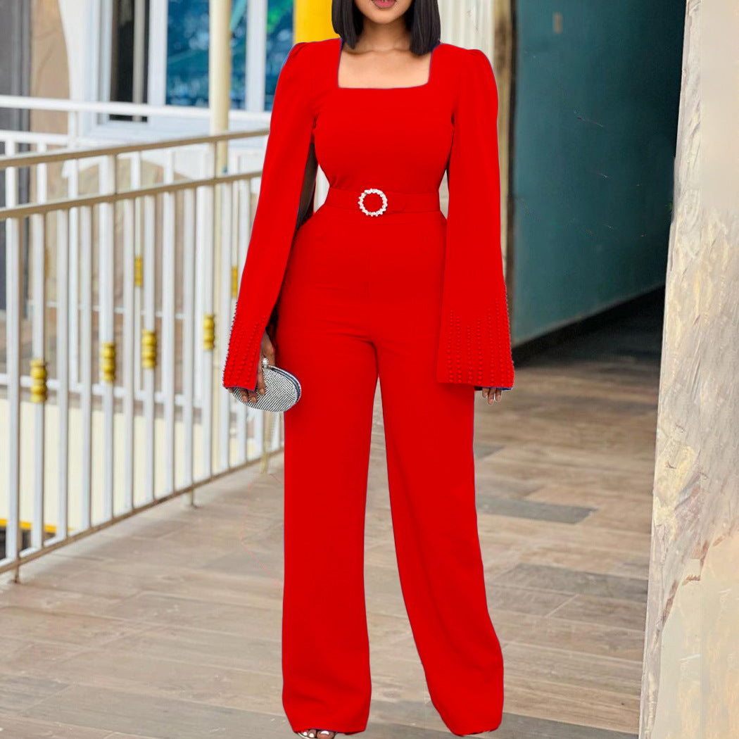 Dame Elegant Bodysuit med vidde ben og glitrende detaljer Stilla