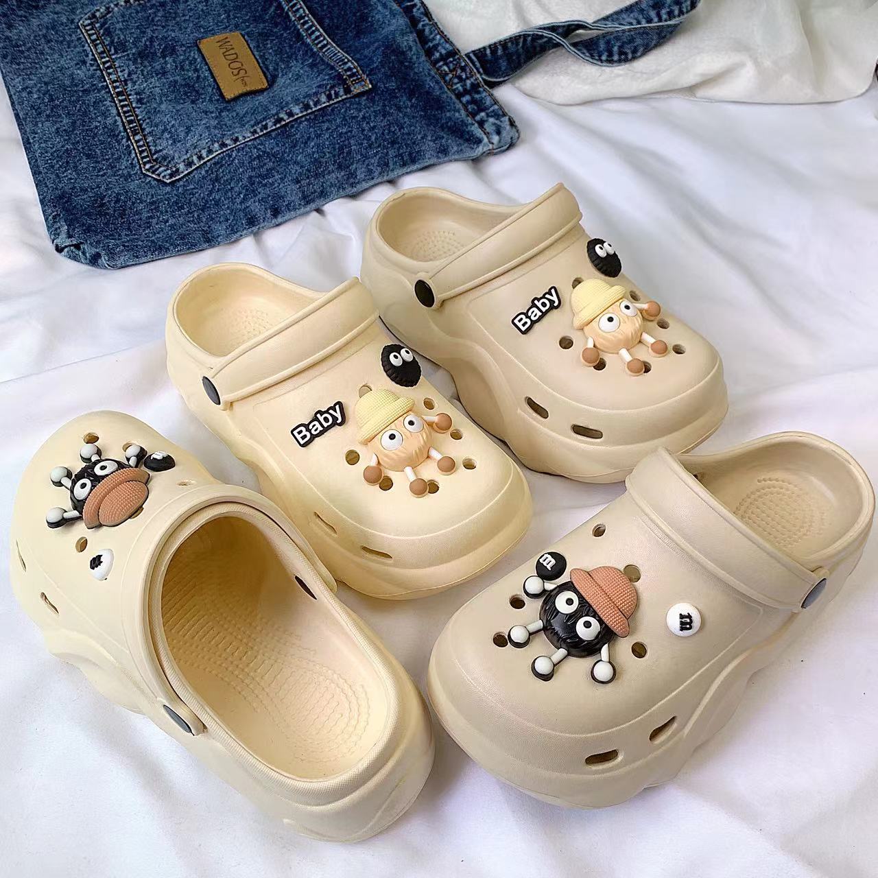 Dame dyre-motiverede komforttræsko med kreative tilbehør Stilla