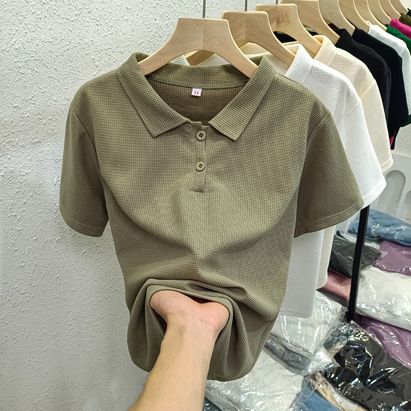 Femme Classic Polo-Shirt med struktureret stof Stilla
