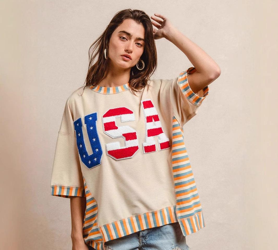 Dame afslappet oversized sweatshirt med farverigt logo-vævet Stilla