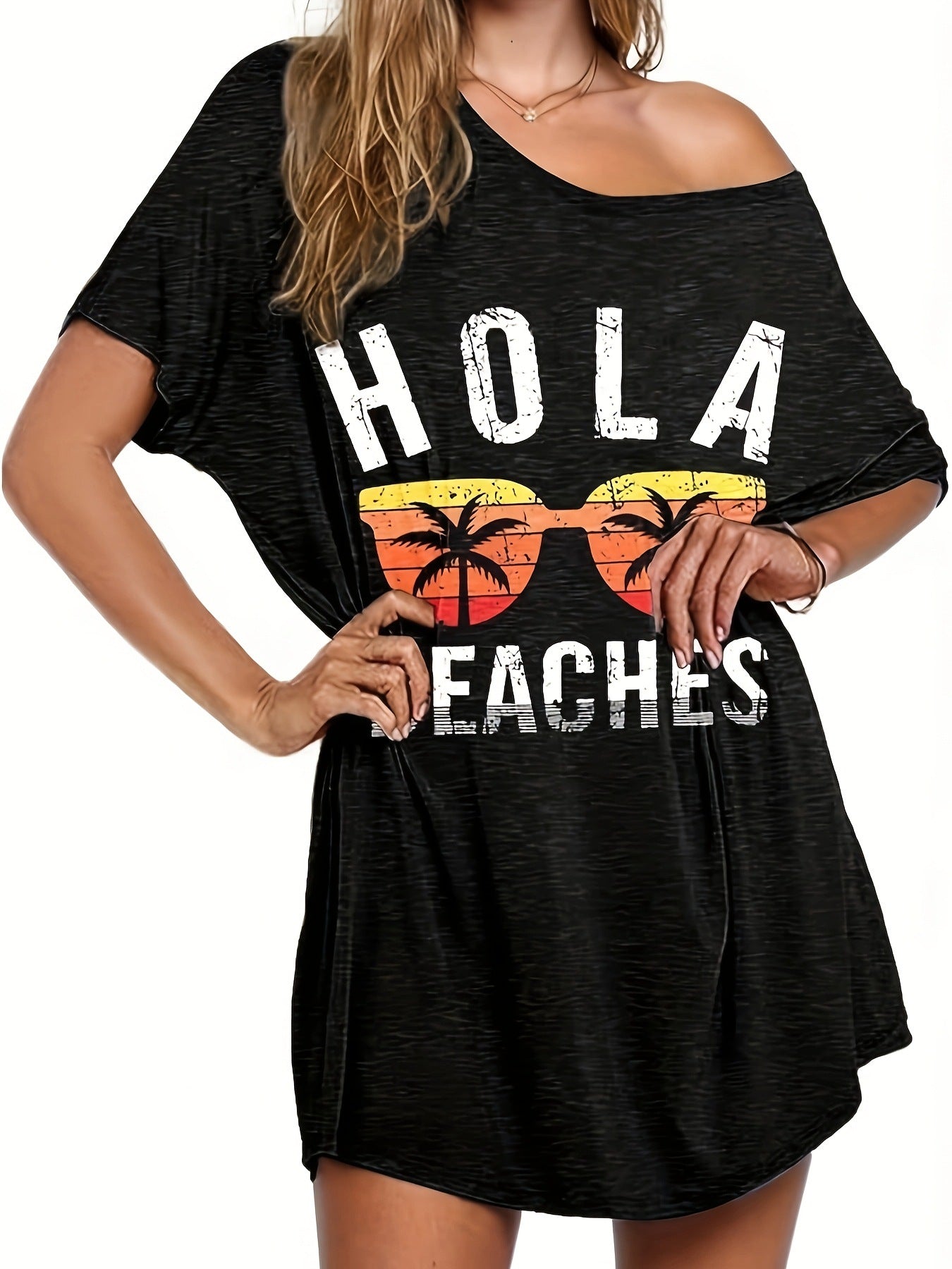 Dame afslappet strandkjole med løs pasform Stilla