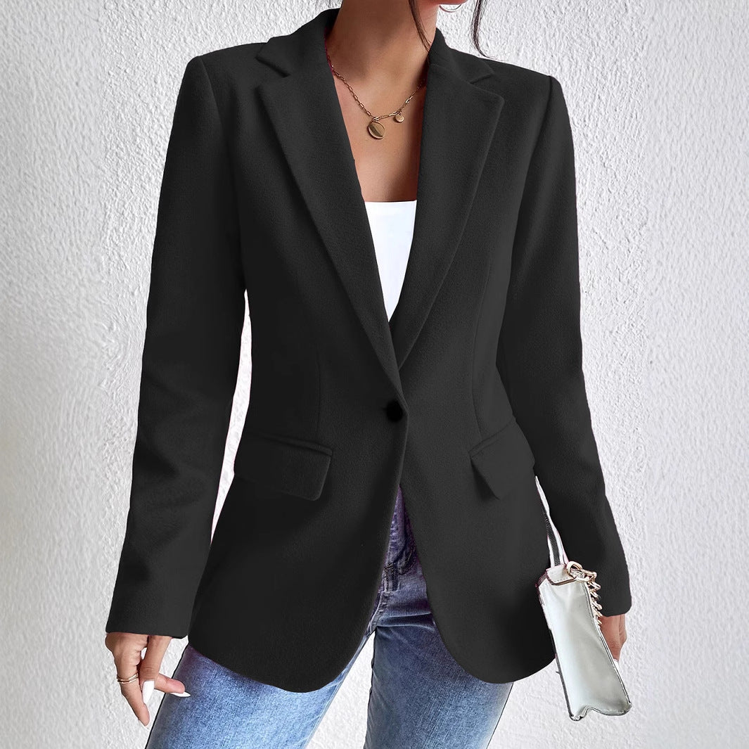 Dame elegant blazer med moderne snit og lommer Stilla