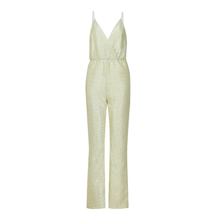 Dame Skinnende Funklende Jumpsuit Stilla