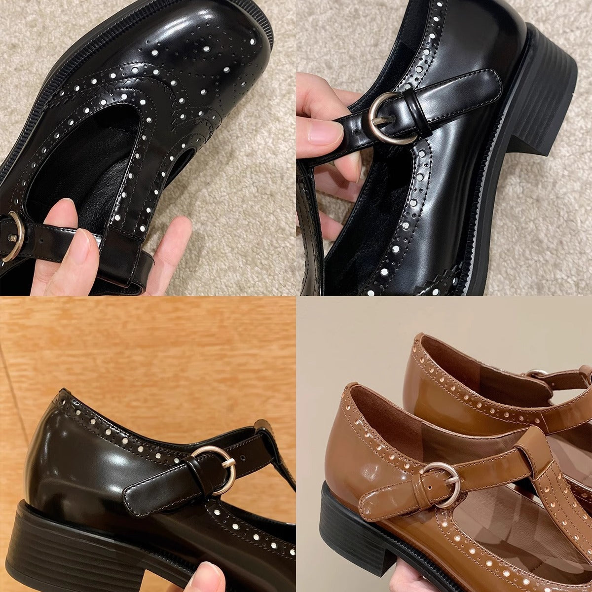 Dame Dekorative Mary Jane Pumps med udsnitsdesign Stilla