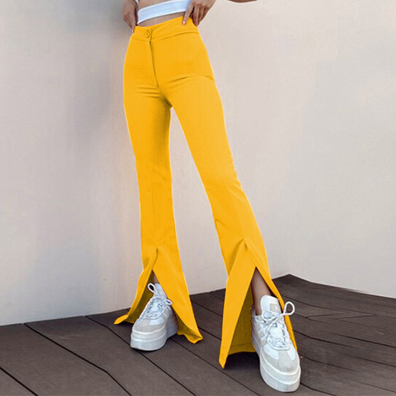 Dame Flared Leggings med sidelids Stilla