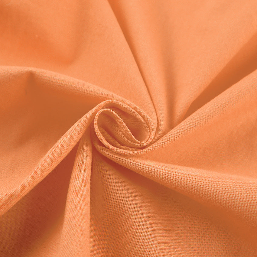 Dame afslappet linned kjole med taljejusterbar bindebånd Stilla