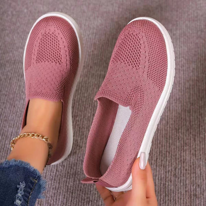 Dame Åndbare Slip-On Sneakers med fleksibelt Overmateriale og skridsikker Sål Stilla