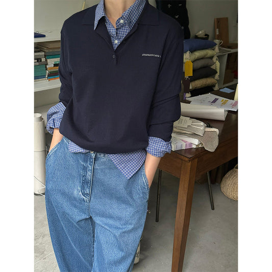 Dame afslappet poloshirt med struktureret krave og fin bomuld Stilla