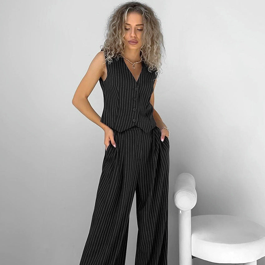 Dame elegant jakkesæt med ærmeløs blazer Stilla