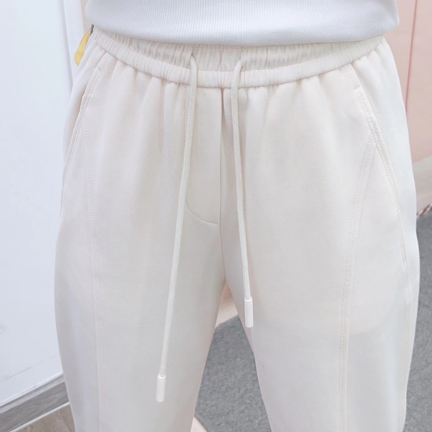 Dame elegant fritidsbukser med elastisk talje og sidelommer Stilla