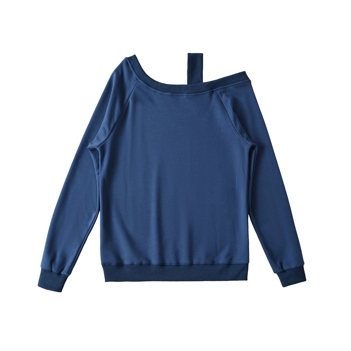Dame afslappet Off-Shoulder Pullover med elastisk linning og fashionable detaljer Stilla