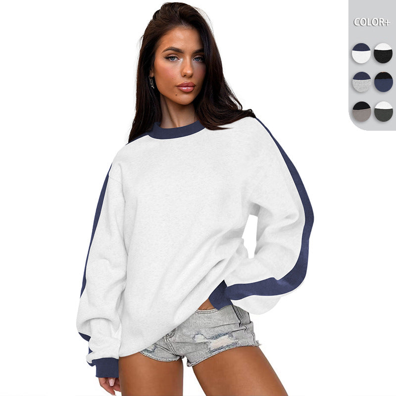 Dame mode sweatshirts med kontrastærmer Stilla
