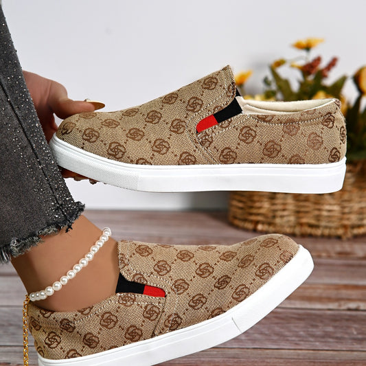 Dame Slip-On Sneakers med individuelt mønster og skridsikker sål Stilla