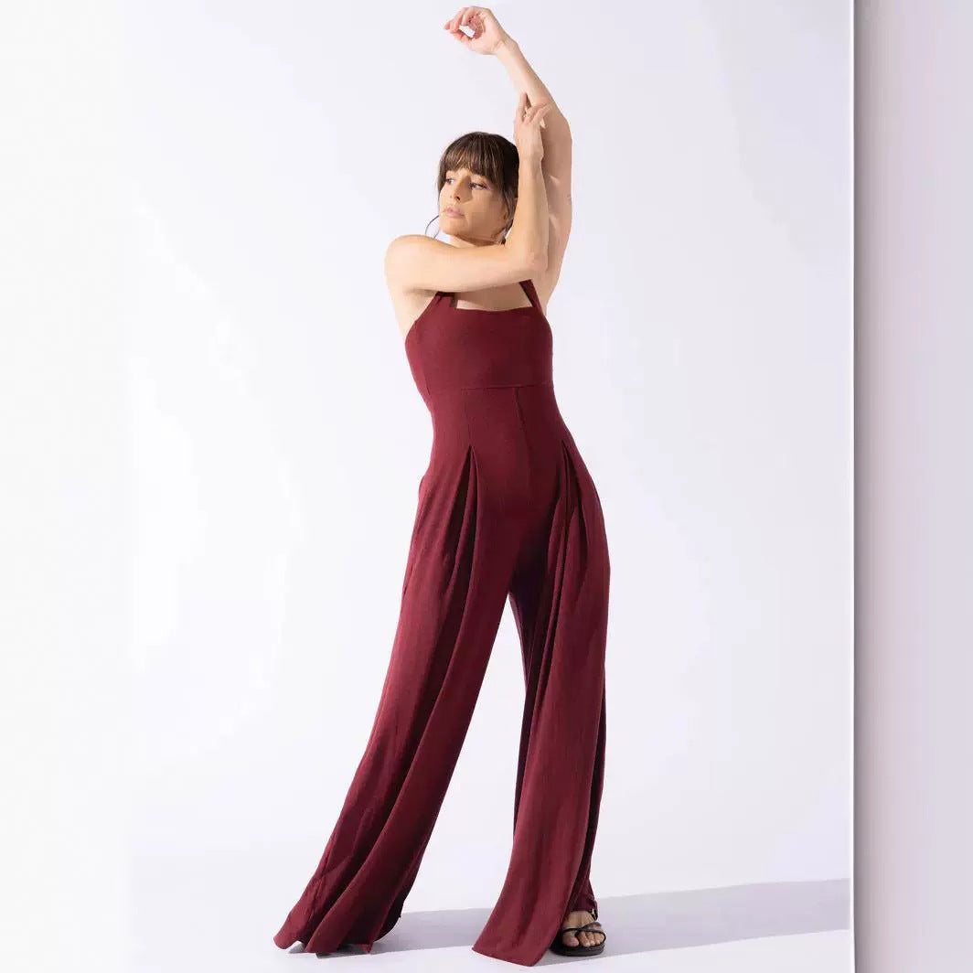 Dame jumpsuit med bredt ben og elegant look Stilla