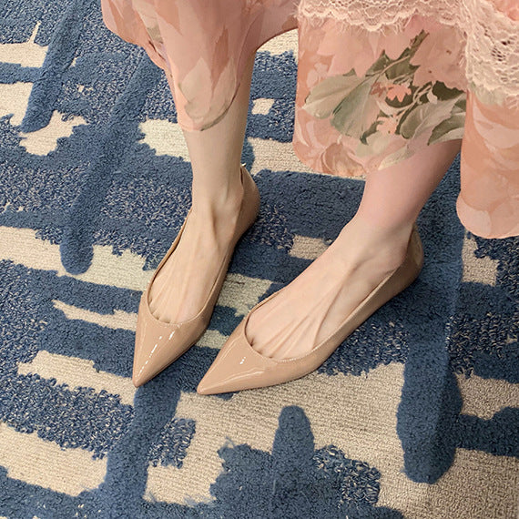 Dame Elegant Spids Tå Pumps Stilla