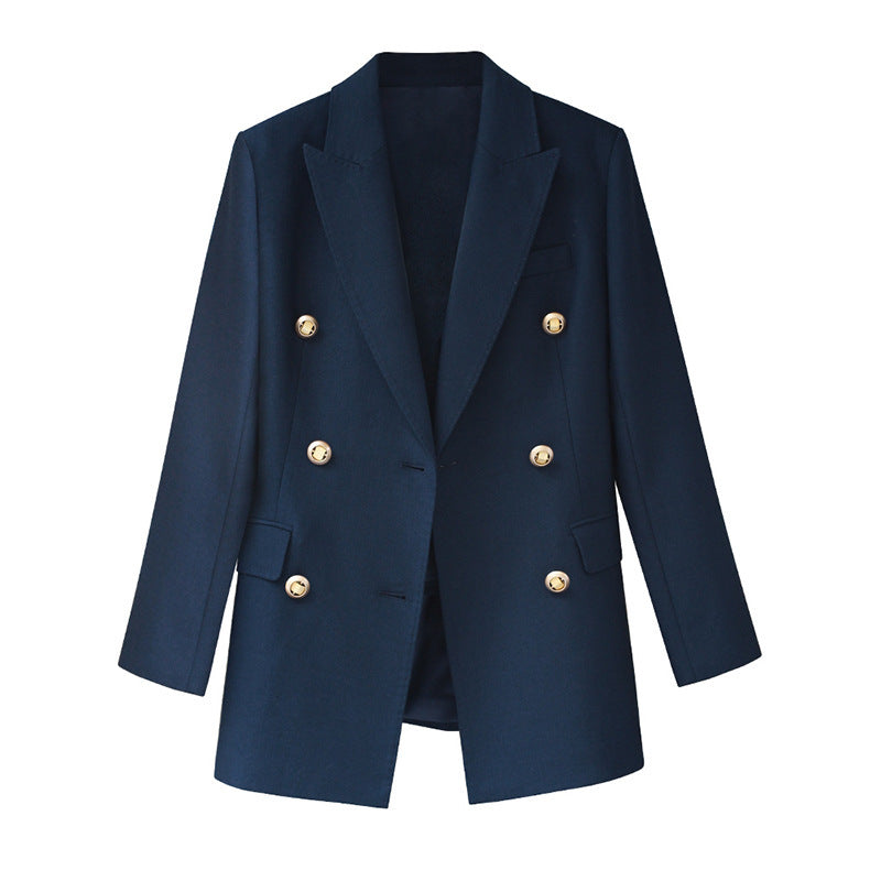 Dame elegant jakkesæt med figursyet blazer og smalt skåret bukser Stilla