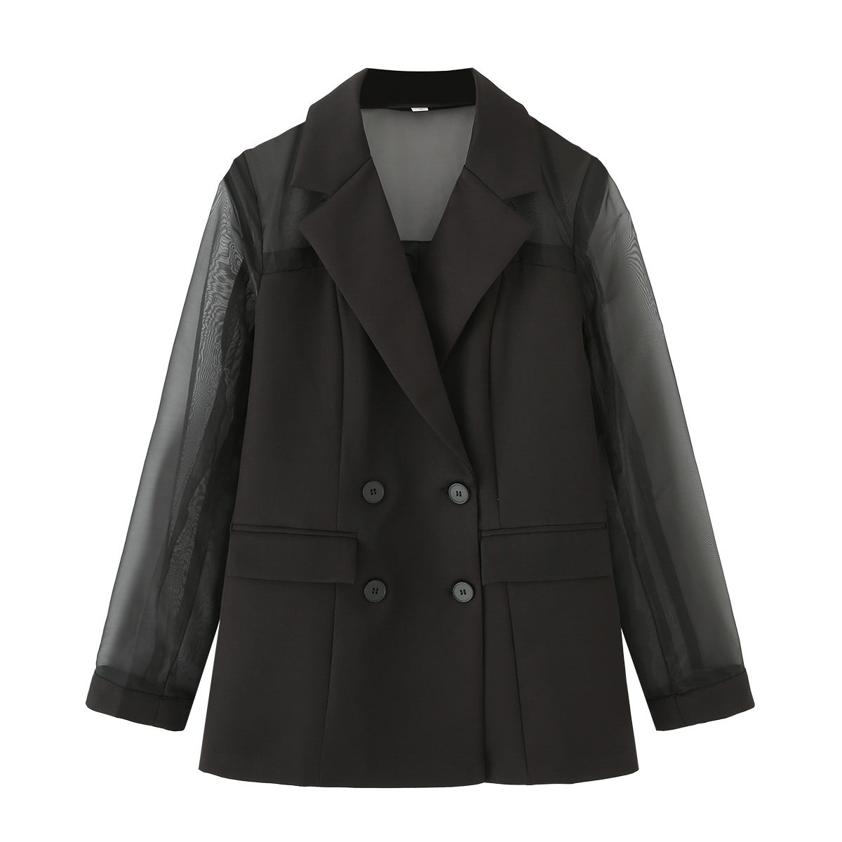 Dame elegant blazerjakke med gennemsigtige ærmer Stilla