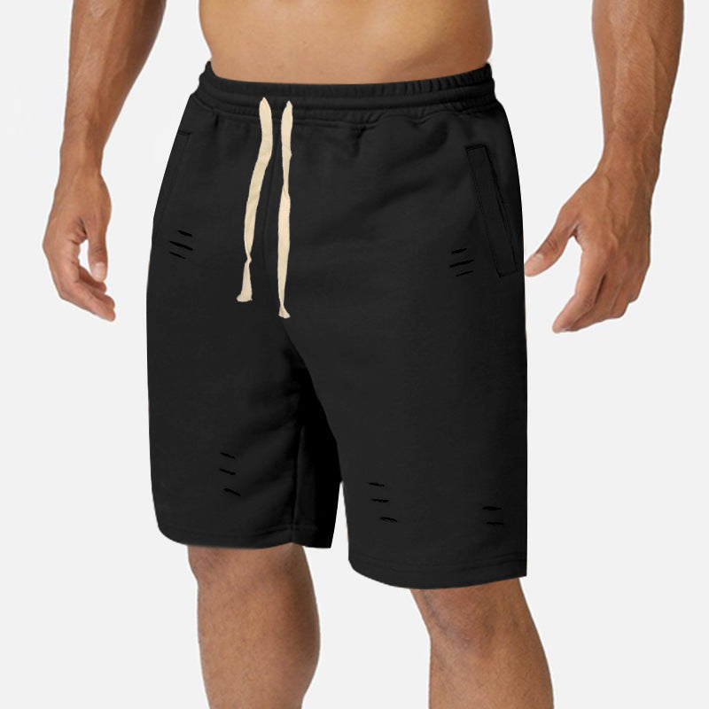 Herre bomulds-shorts med justerbar talje og stilfulde accenter Stilla