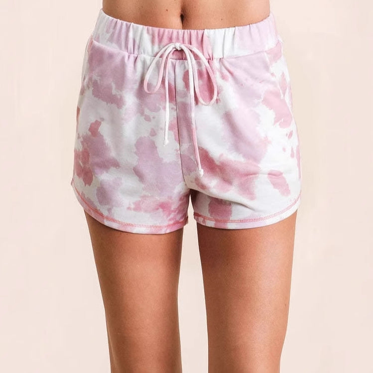Dame behagelige og afslappede sweatshorts med fashionabel batikmønster Stilla