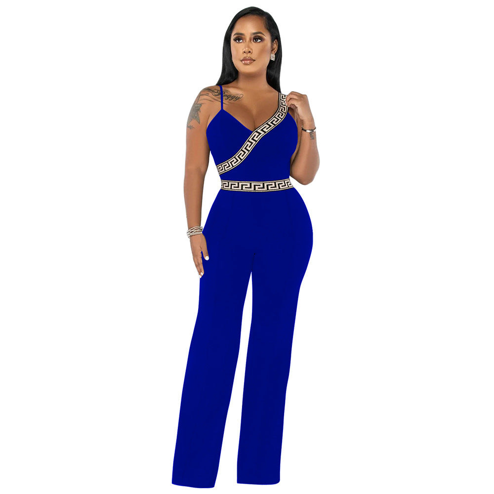 Dame elegant jumpsuit med glamourøst design og justerbar strop Stilla