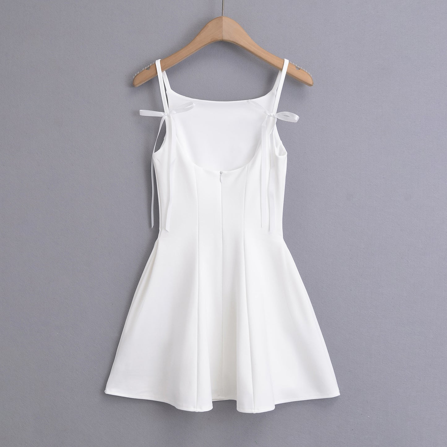 Dame A-linje kjole med legefulde spaghetti stropper og svingende nederdel Stilla