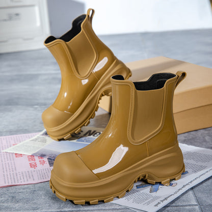 Dame stilige gummistøvler med skridsikker sål og elastiske indsatser Stilla