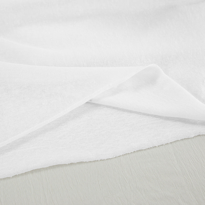 Dame afslappet langærmet natkjole i let materiale med struktureret design Stilla