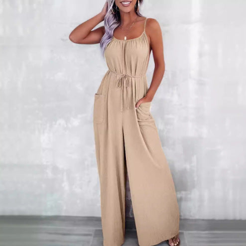 Lettere ærmeløs dame-jumpsuit med justerbar talje Stilla
