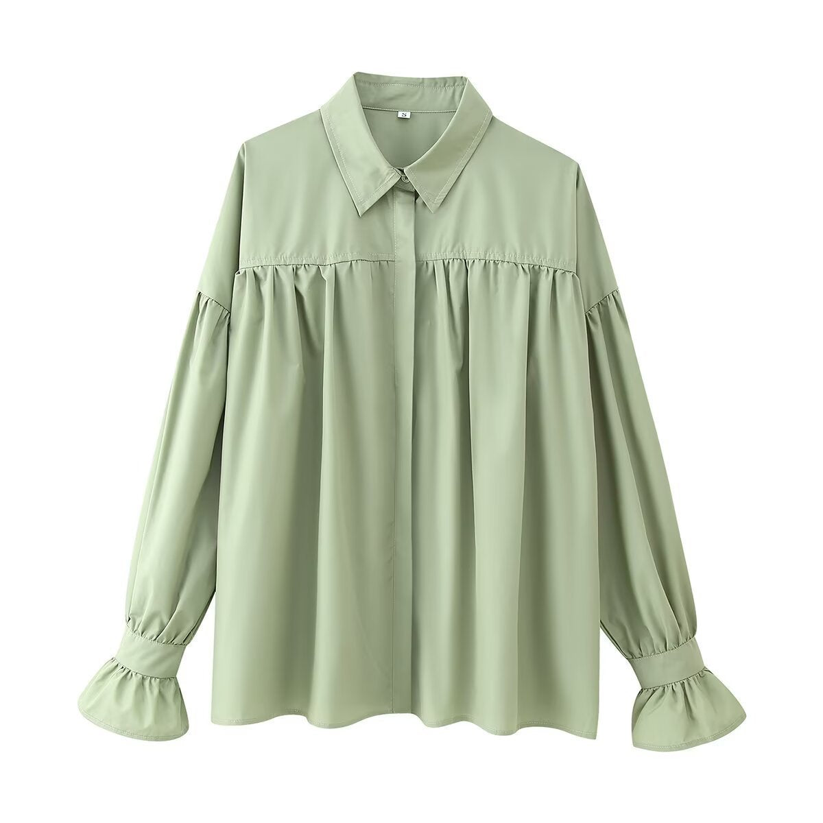 Dame elegant bluse med stilfuldt flæse-design Stilla