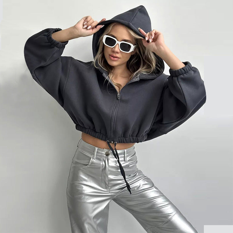 Dame afslappet hoodie med tætsiddende snit Stilla