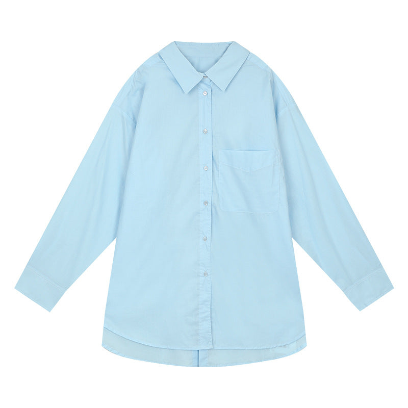 Dame afslappet bluse med moderne snit og praktisk brystlomme Stilla