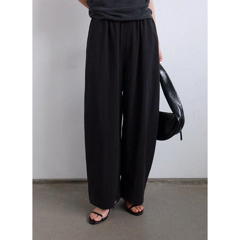 Dame afslappet Palazzo-bukser med elastisk talje og sidelommer Stilla